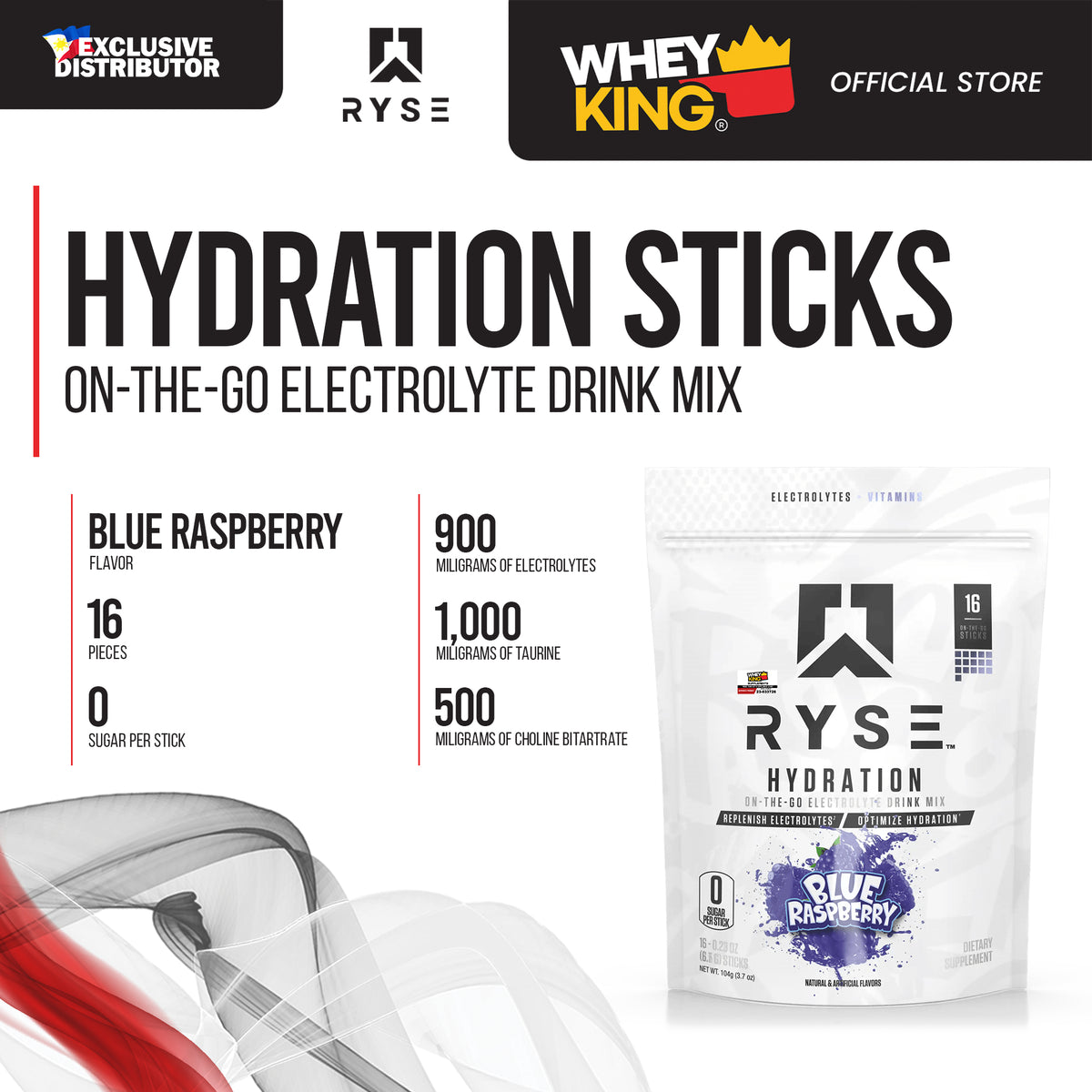 RYSE Hydration Sticks I 16 Stick's — Whey King Supplements