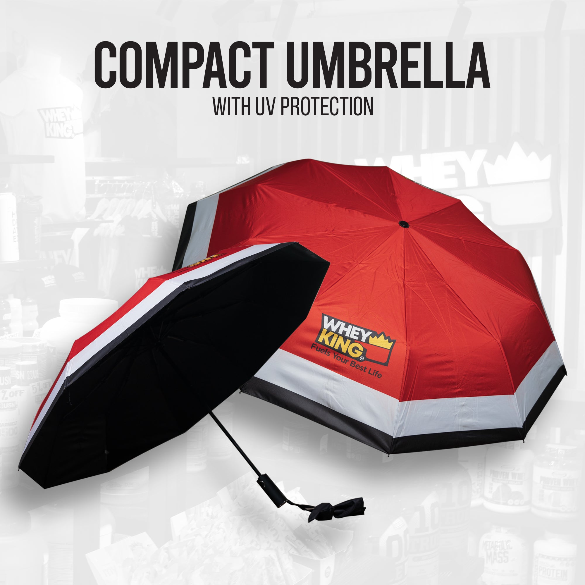 Whey King Compact Umbrella With UV Protection