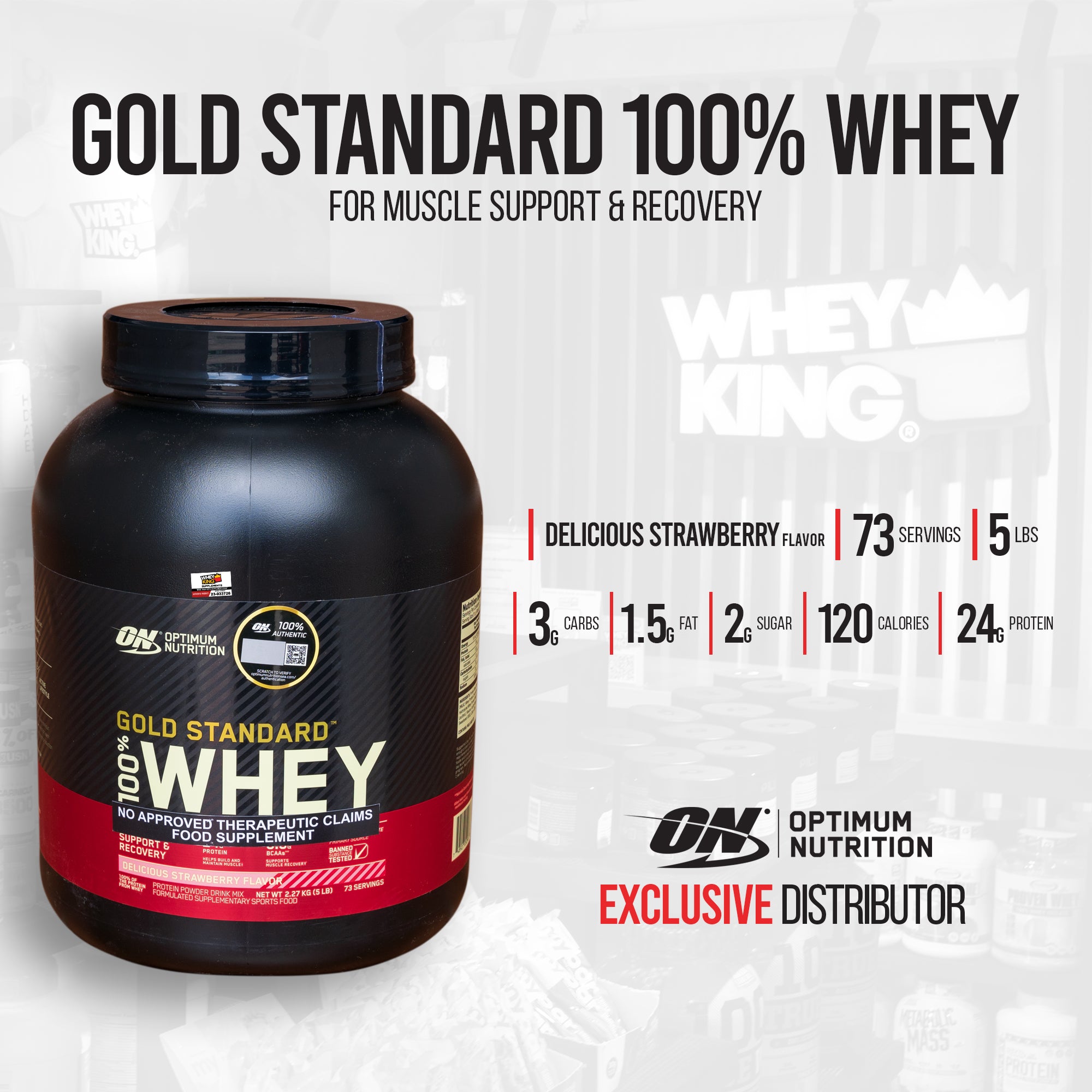 Optimum Nutrition - Gold Standard 100% Whey (5lbs)