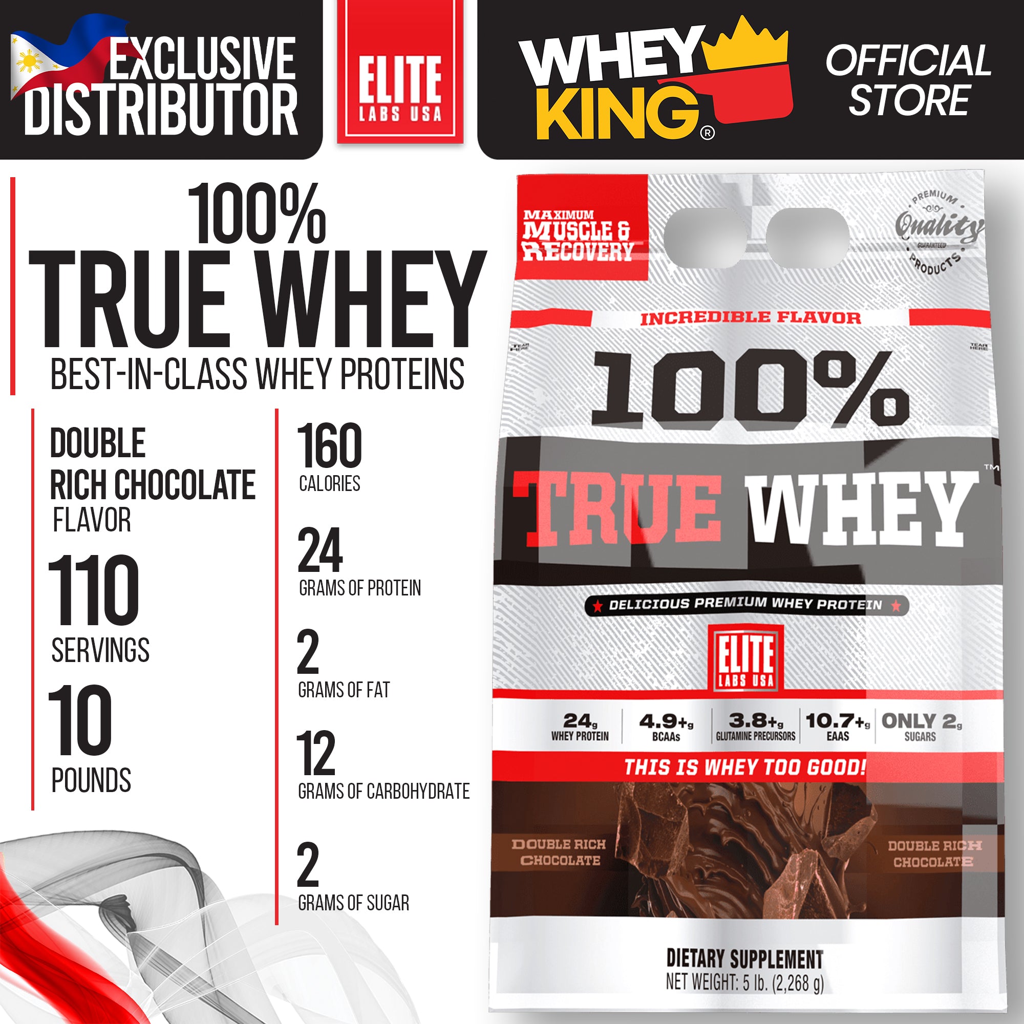 Elite Labs USA - 100% True Whey (10lbs)