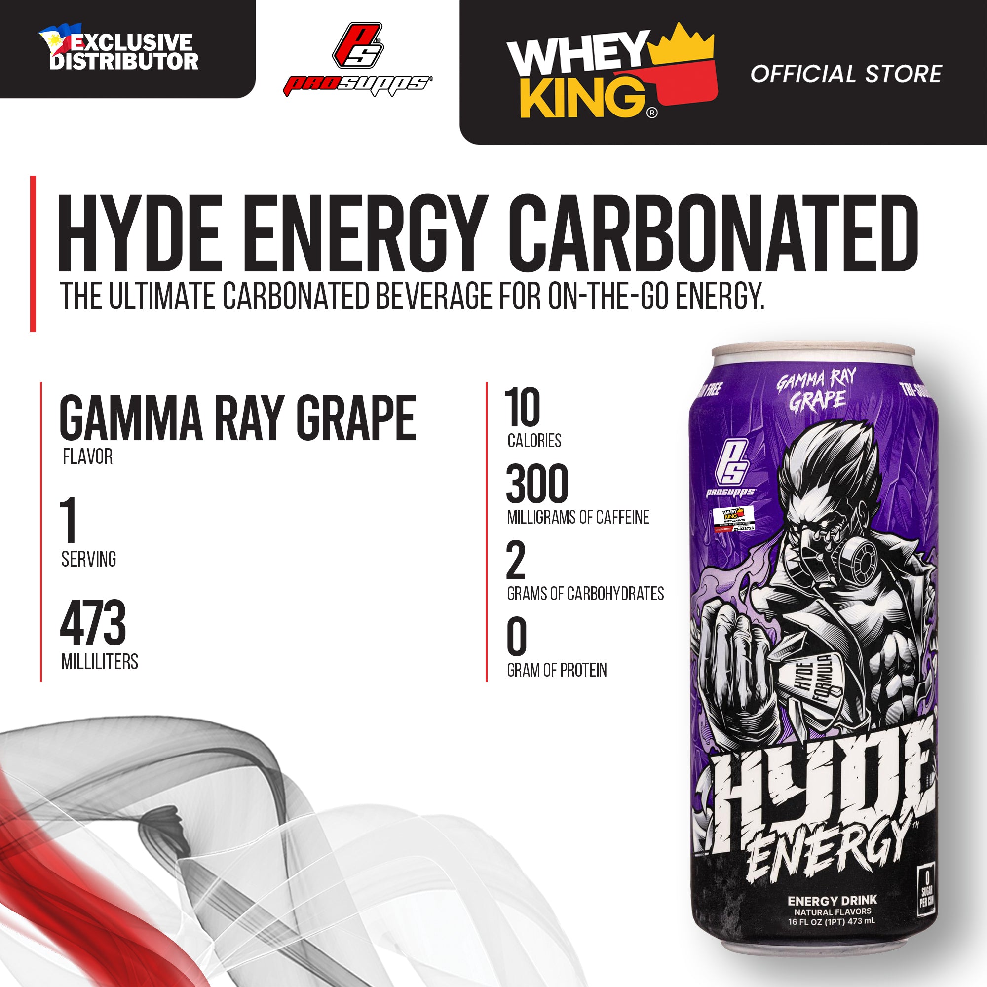 [CLEARANCE SALE: EXP. AUG. 2024] ProSupps Hyde Energy Drink | 473 ml