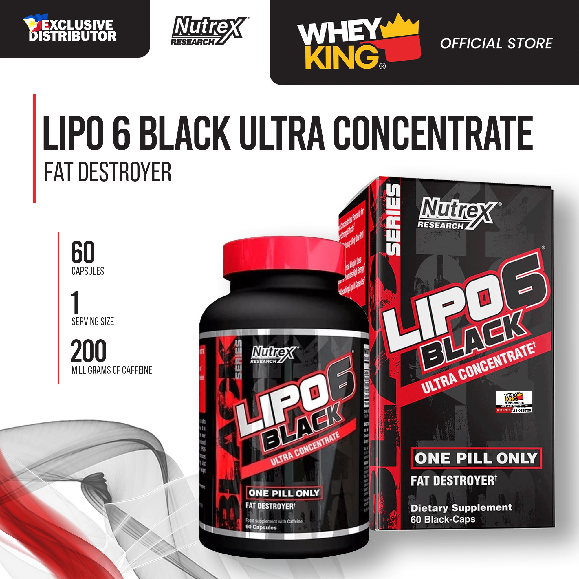 Nutrex Lipo 6 Black Ultra Concentrate - 60 Capsules