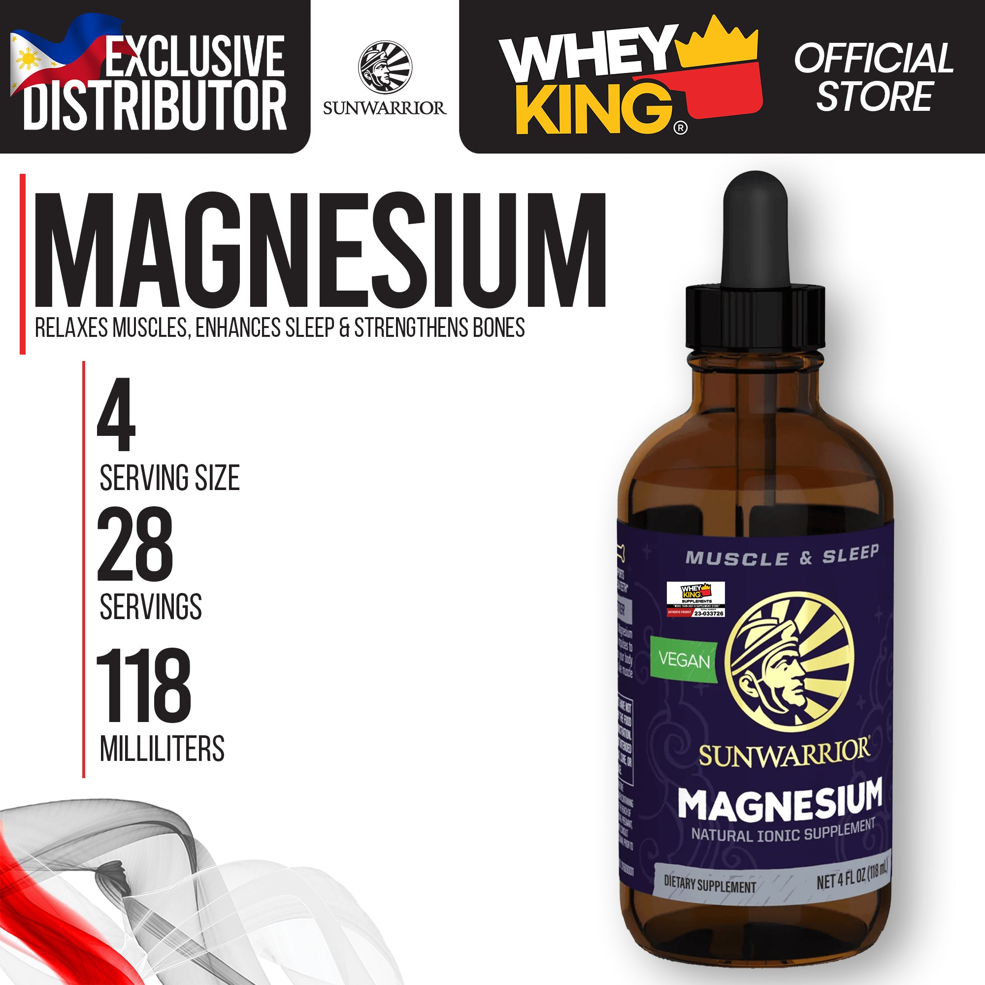 Sunwarrior Magnesium Vegan (Natural Ionic Liquid) Muscle Recovery, Nerve Relaxation & Sleep Support