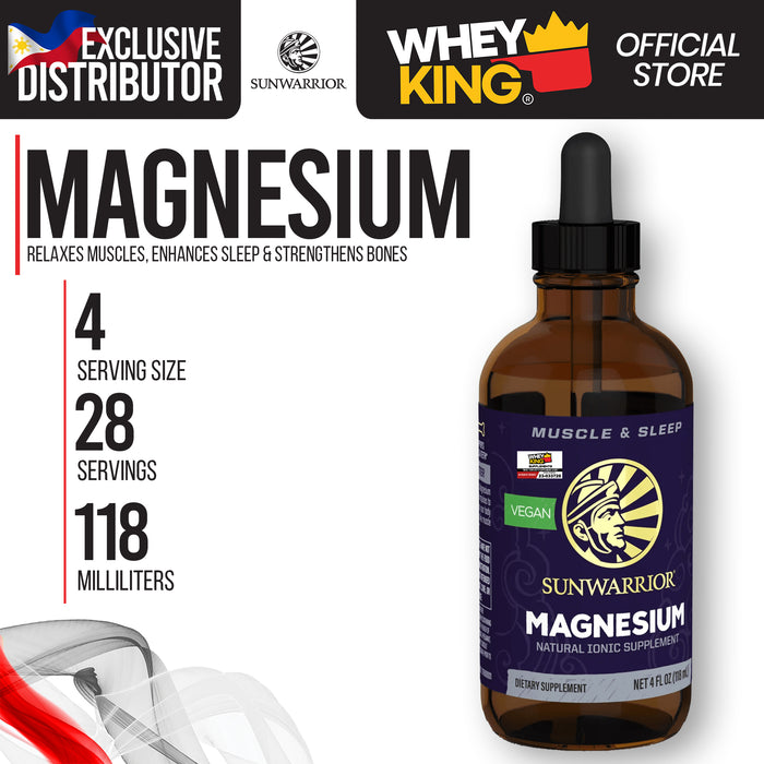 Sunwarrior Magnesium Vegan (Natural Ionic Liquid) Muscle Recovery, Nerve Relaxation & Sleep Support