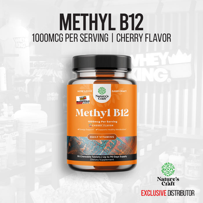 Natures Craft Methyl B12 - 90 Chewable Capsules EXP 12/31/2024