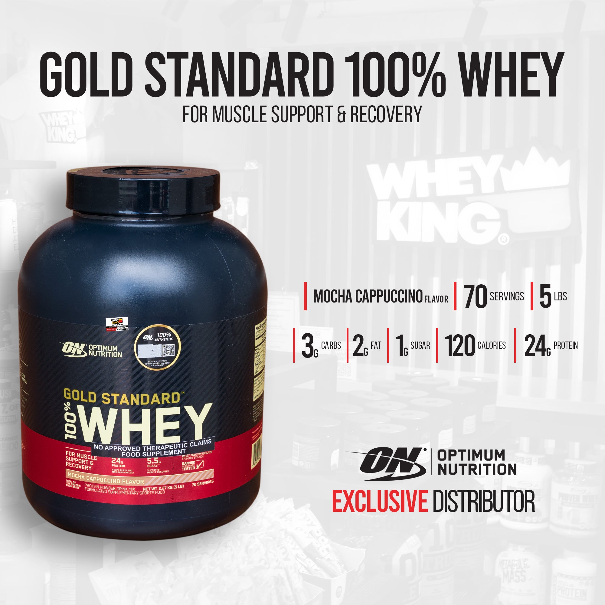 Optimum Nutrition - Gold Standard 100% Whey (5lbs)