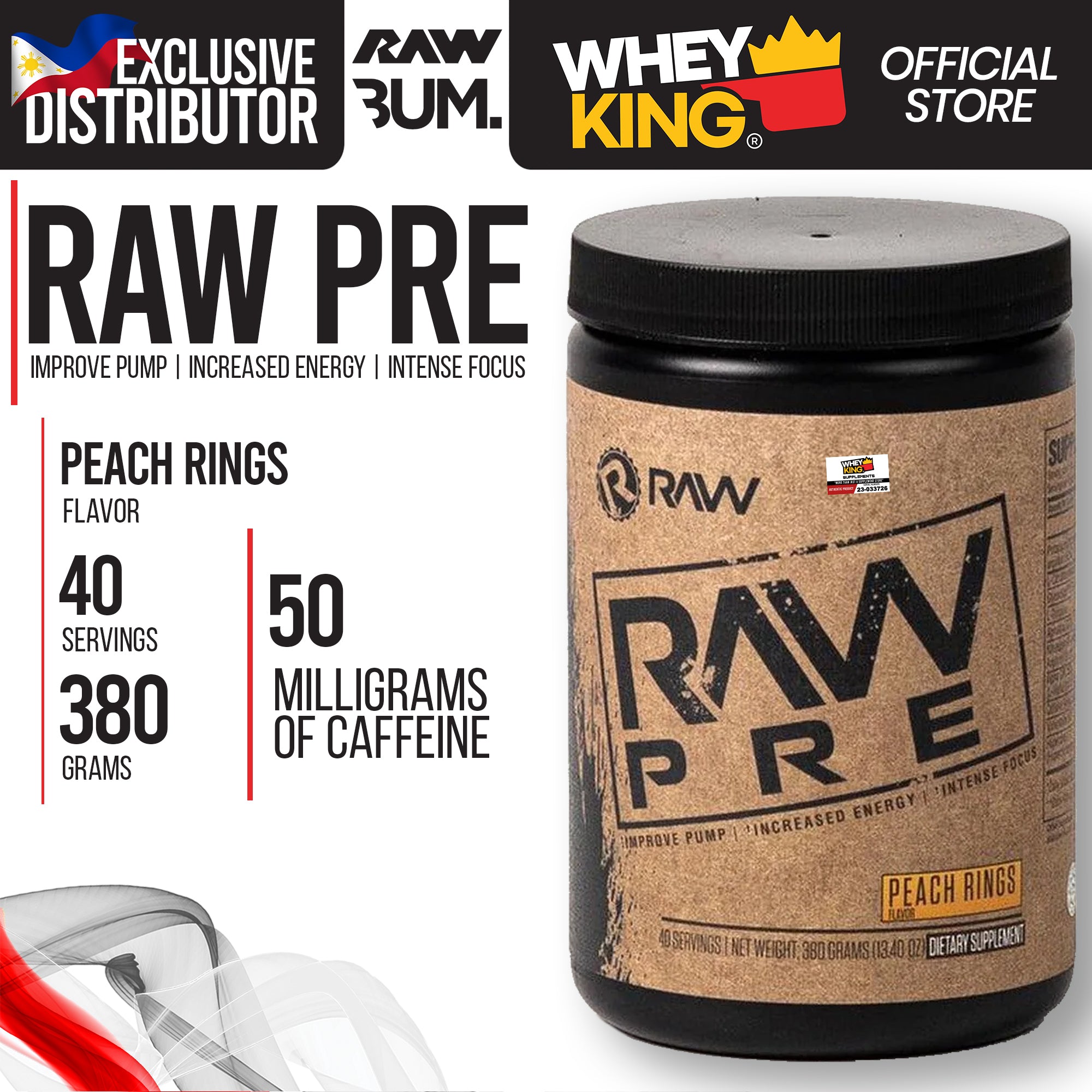 RAW Nutrition | CBUM - Raw Pre Workout with FREE BIDON