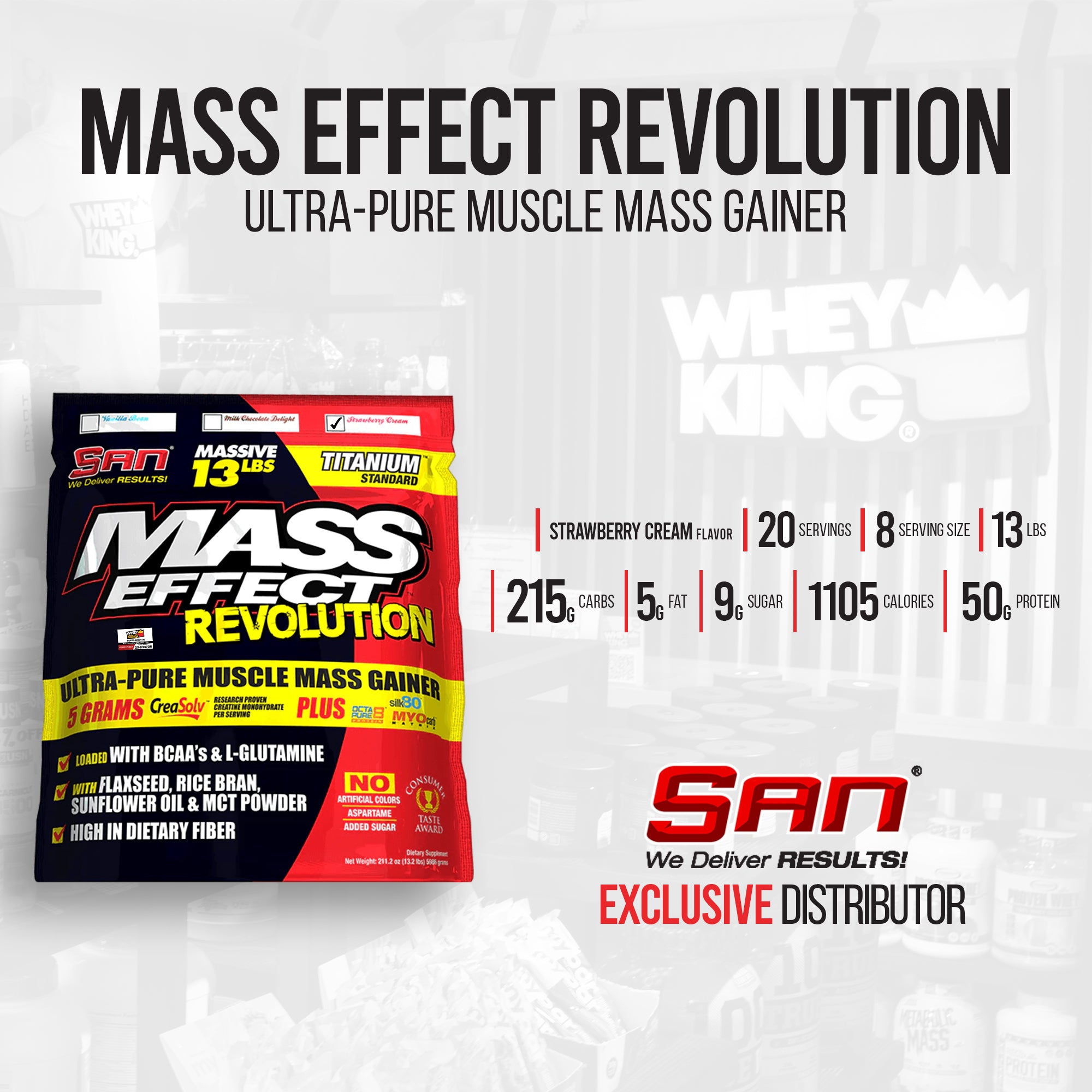 SAN Mass Effect Revolution Ultra-Pure Muscle Mass Gainer - 13lbs