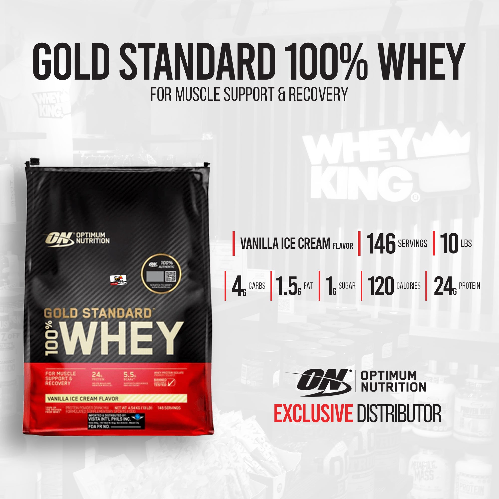 ON Optimum Nutrition Gold Standard Whey - 10lbs