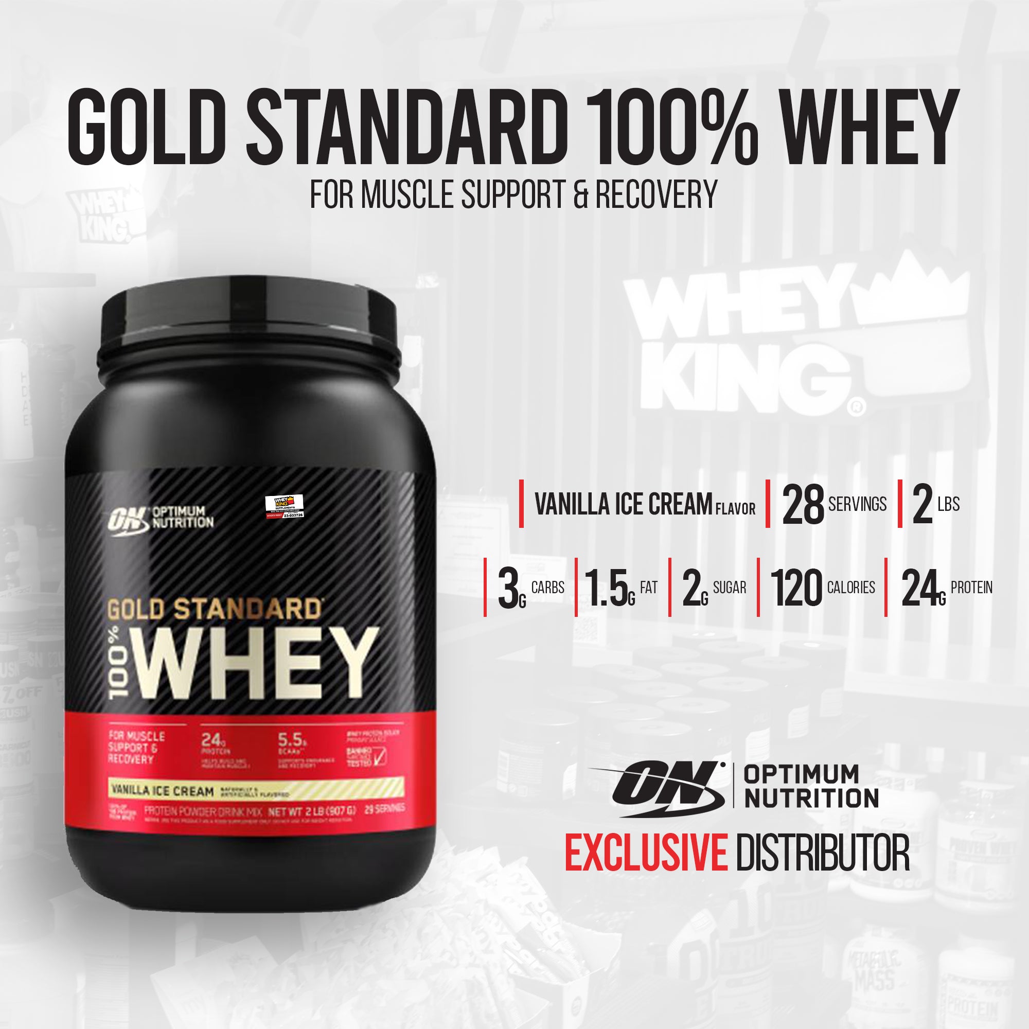 Optimum Nutrition - Gold Standard 100% Whey (2lbs)