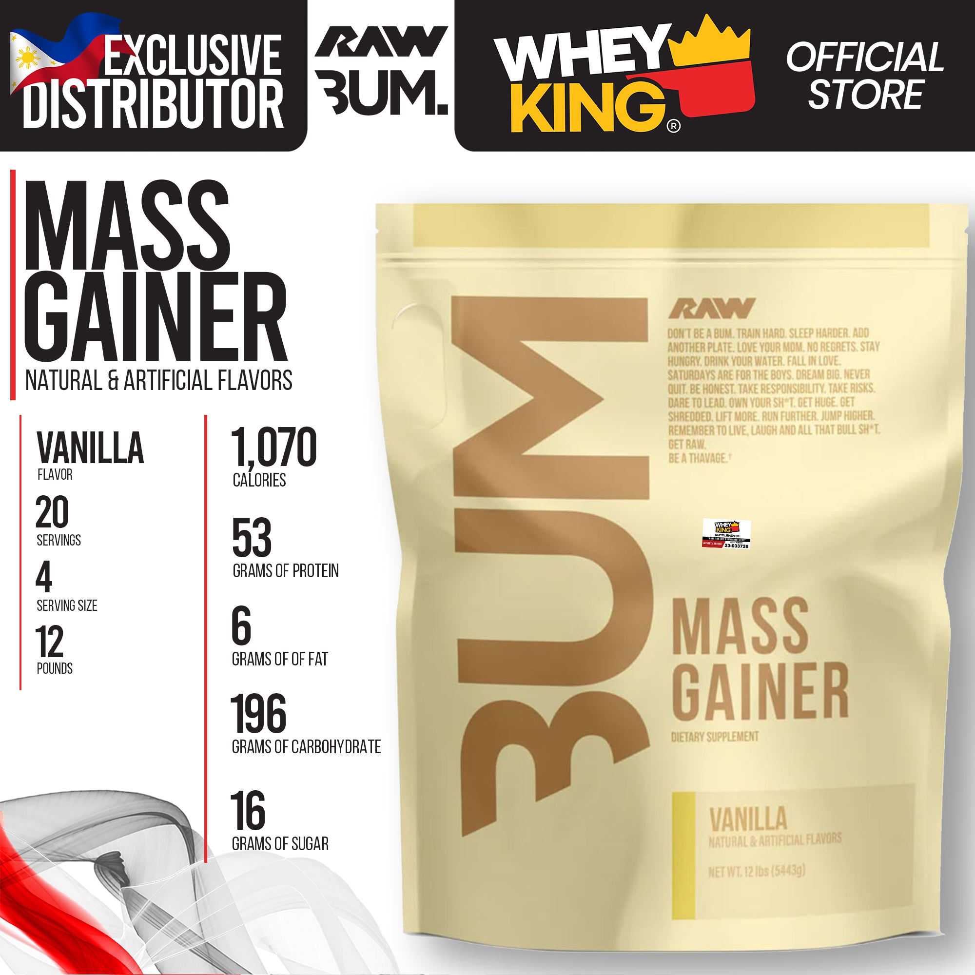 RAW Nutrition | CBUM - Mass Gainer